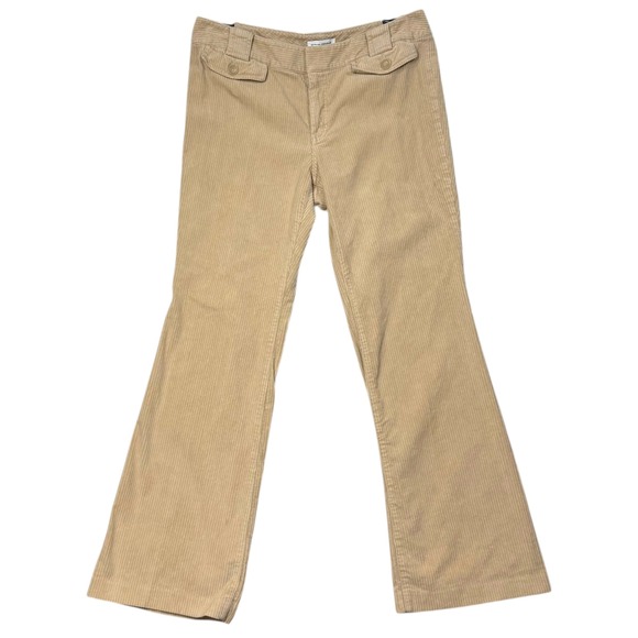 Banana Republic Pants - VTG‎ Banana Republic 16L Corduroy Pants Tan Y2K Flare Wide Leg Long Academia